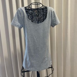 H&M Light Blue Swoop Neck Shirt